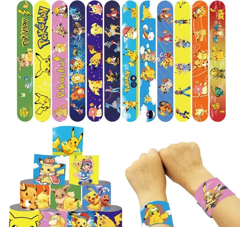 Bracelets Slap Pokémon pour Enfants - Lot de 3, 6 ou 12