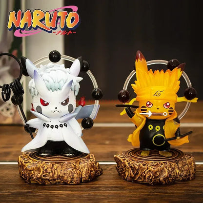 Figurines Pikachu Naruto : Obito, Madara, Kakashi & Sasuke