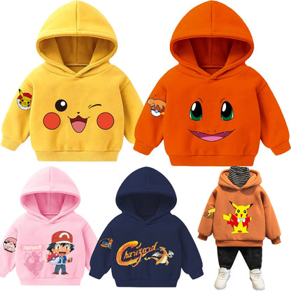 Sweat à Capuche Pokémon Confortable pour Enfants