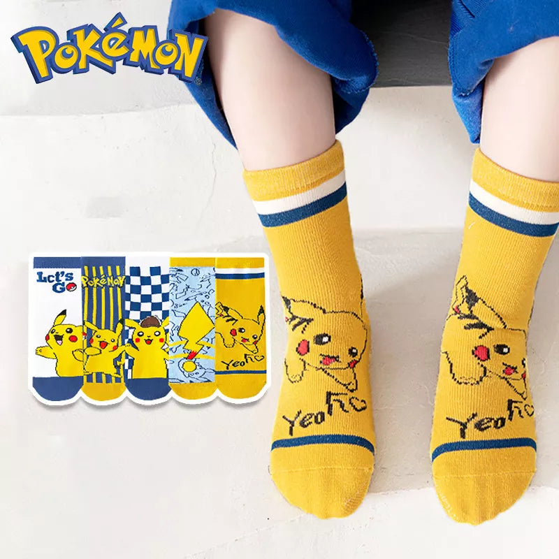 Chaussettes Pokémon Pikachu - Lot de 5 Paires Pour Enfants