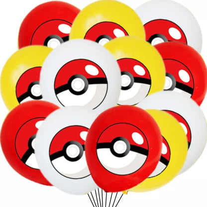 Ballons Colorés Pokémon pour Anniversaire (12 ou 24 pièces)