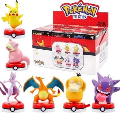 Set de Figurines Pokémon - Pikachu, Mewtu, Glurak, Enton, Gengar & Flegmon en Pokéball