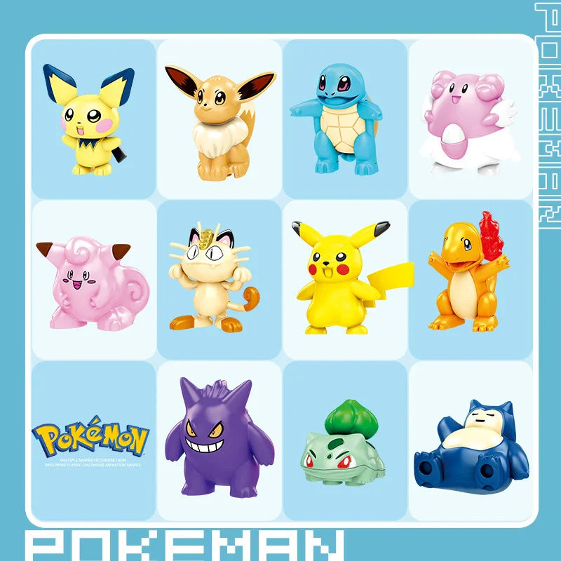 Set de 11 Figurines Pokémon en Briques Miniatures – Collection Emblématique