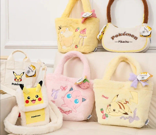 Sacs à Main en Peluche Pokémon 2en1 - Plusieurs Designs