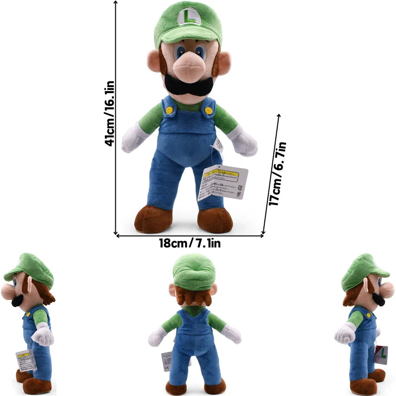 Peluche Luigi 40 cm - Compagnon Doux et Réconfortant