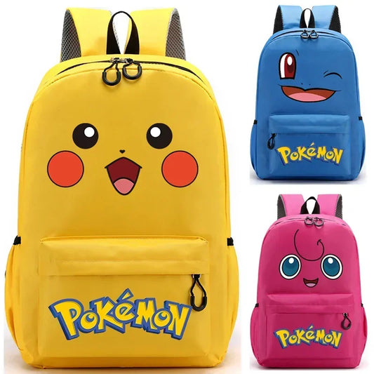 Sac à dos Pokémon avec Pikachu, Glurak et Schiggy pour enfants