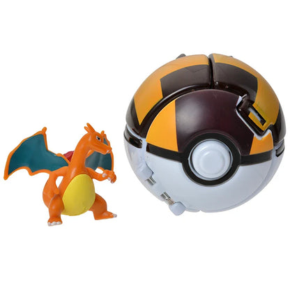 Figurines Pokémon avec Pokéball - Choix de Motifs Variés