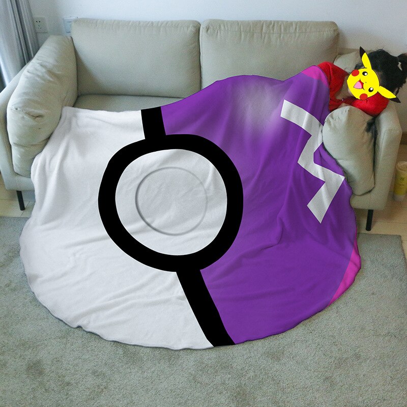 Couverture en Flanelle Pokéball 150 cm - Confort et Style Pokémon