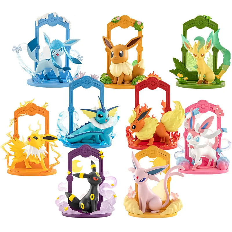 Figurines Eeveelution - Set de 9 Personnages Pokémon