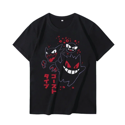 T-shirt d'été Gengar pour fans de Pokémon