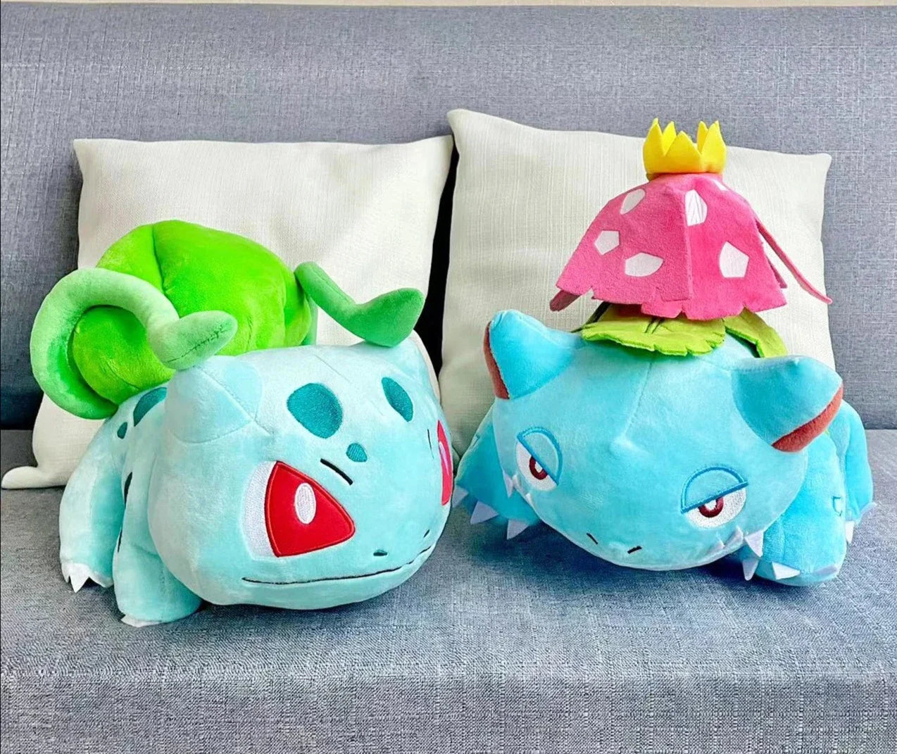 Peluches Pokémon Bisasam, Bisaflor et Bisaknosp (25-30 cm)