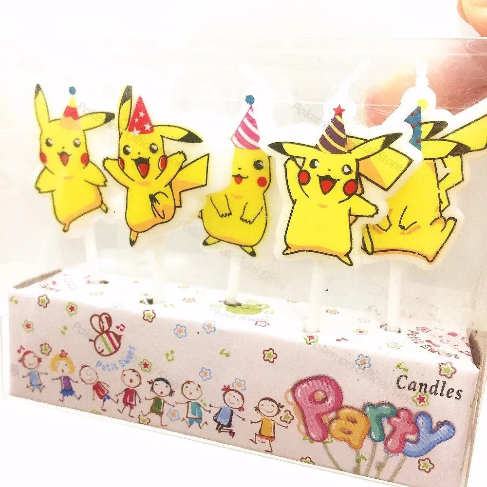 Bougies Pikachu – Set de 5 pour Anniversaire