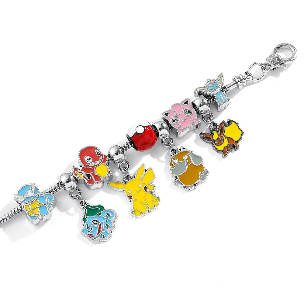 Bracelet Charmant Pokémon Anime avec Pendentifs Kawai