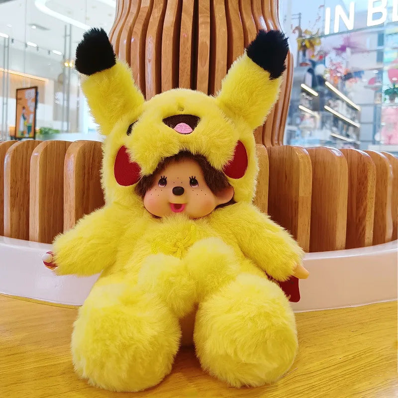 Kuscheltier Pikachu Monchhichi 20 cm - Compagnon Adorable