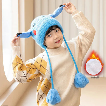 Bonnets d'hiver Pokémon avec pompons pour enfants