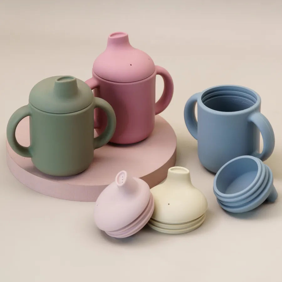 Gourde Bébé Bec en Silicone Pastel pour l'Apprentissage de l'Hydratation