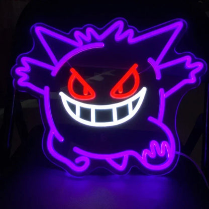 Lampe Néon Murale Gengar 40x33 cm