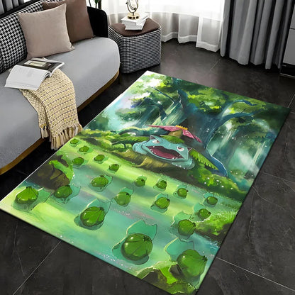 Tapis Aventure Pokémon avec Glurak, Bisasam et Turtok