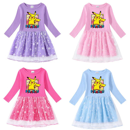 Robe Princesse Pikachu Élégante pour Enfants