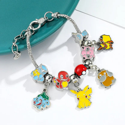 Bracelet Charmant Pokémon Anime avec Pendentifs Kawai