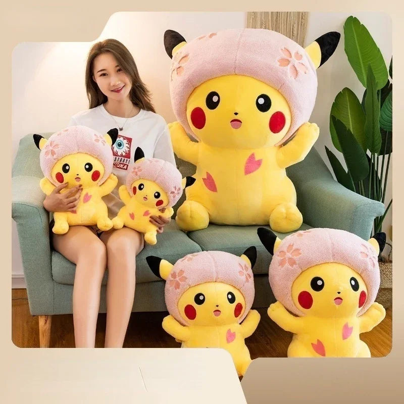 XXL Pikachu Sakura en Peluche - 30cm ou 40cm