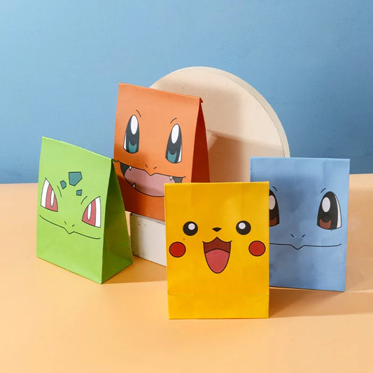 Sacs Cadeaux Pokémon - 10 Motifs Variés (8 cm)