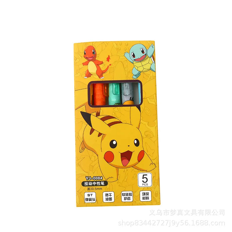 Stylos Gel Pokémon Magiques - Ensemble de 5 Colorés