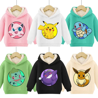 Pullies Hoodies Enfants Pokémon Douillets et Colorés