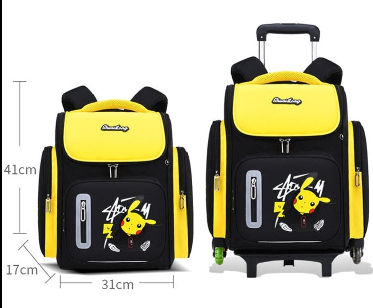 Rucksack-Trolley Pokémon 2 en 1 avec Pikachu – Style et Praticité !