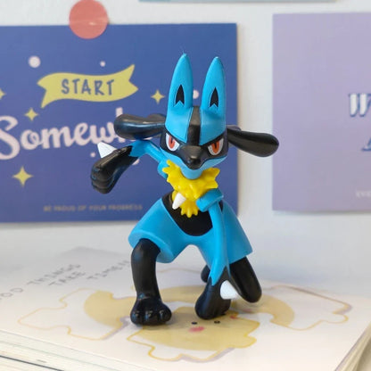 Ensemble de 7 Figurines Pokémon Épiques : Pikachu, Lucario, Jolteon, Espeon, Psyduck