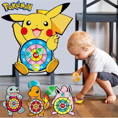 Jeu de Fléchettes Pokémon avec Pikachu, Schiggy, Glumanda et Pummeluff