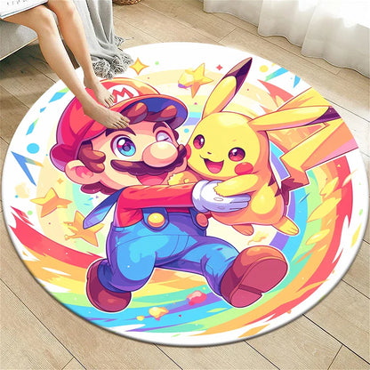 Tapis Rond Pikachu - Électricité et Confort pour Fans de Pokémon