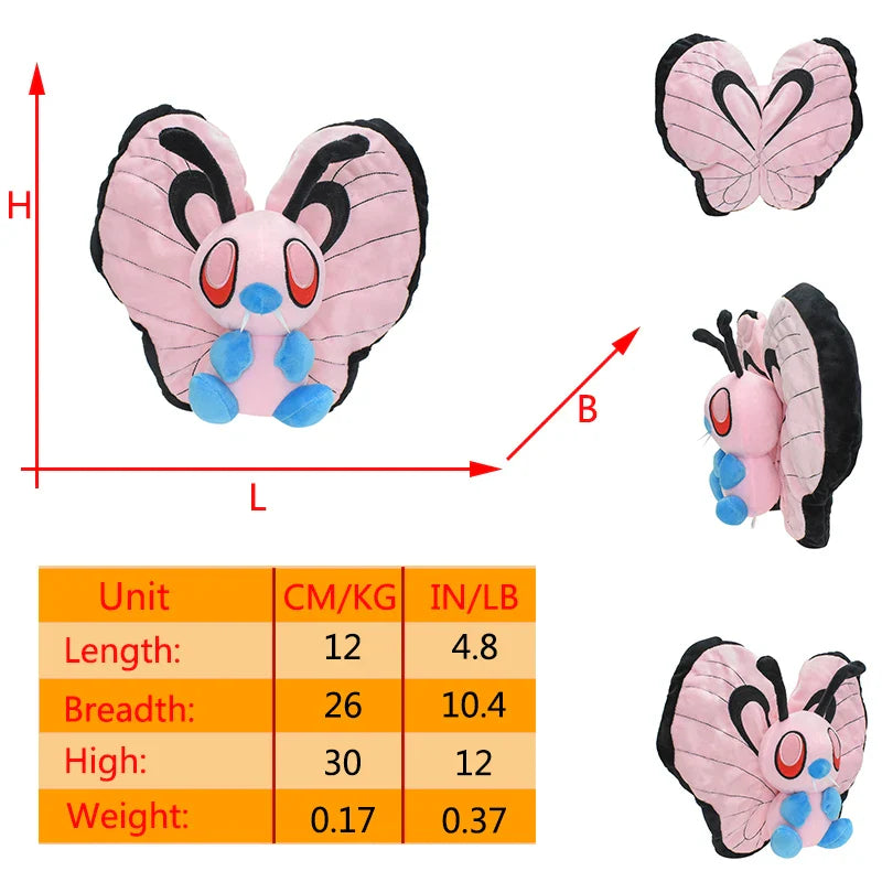 Smettbo Butterfree Plüsch Pokemon in verschiedenen Formen und Größen kaufen