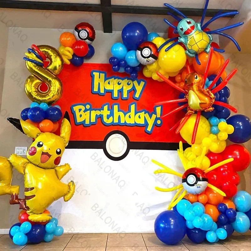 Ensemble de Décoration d'Anniversaire Pokémon - 84 Pièces Festives