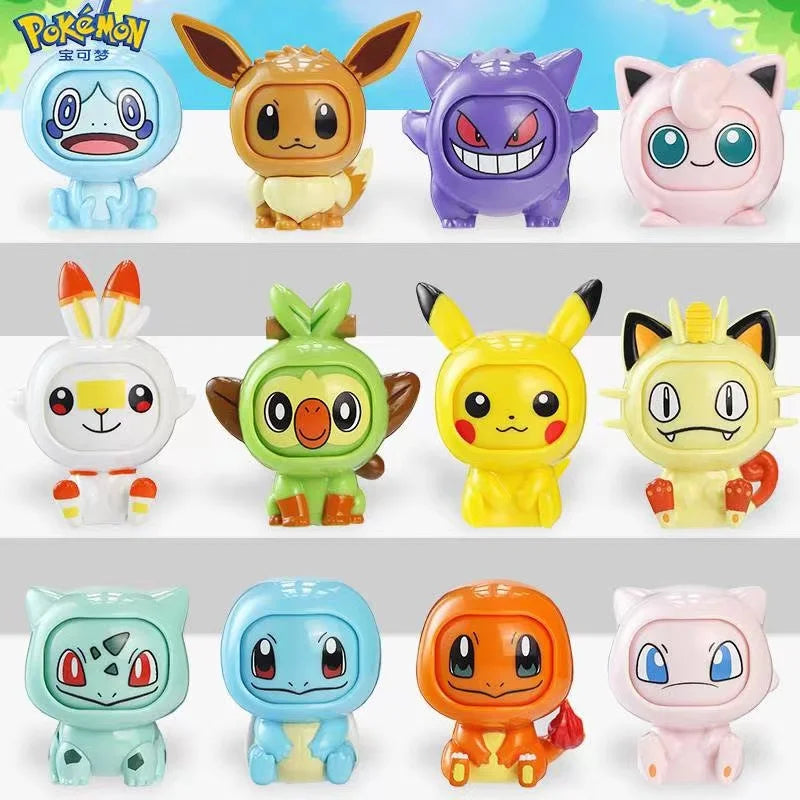 Pack de Figurines Pokémon avec Visages Interchangeables - 3 pièces