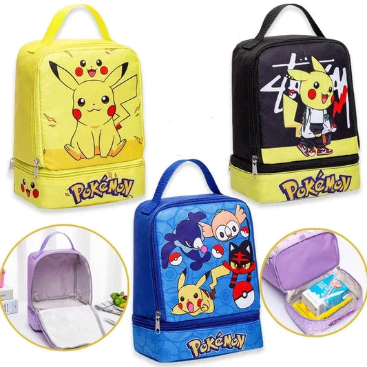 Boîte à Lunch Pokémon Pikachu Bento Double Couche pour Enfants