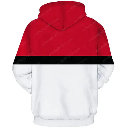 Hoodie Pullover Cosplay Pokéball pour Passionnés de Pokémon