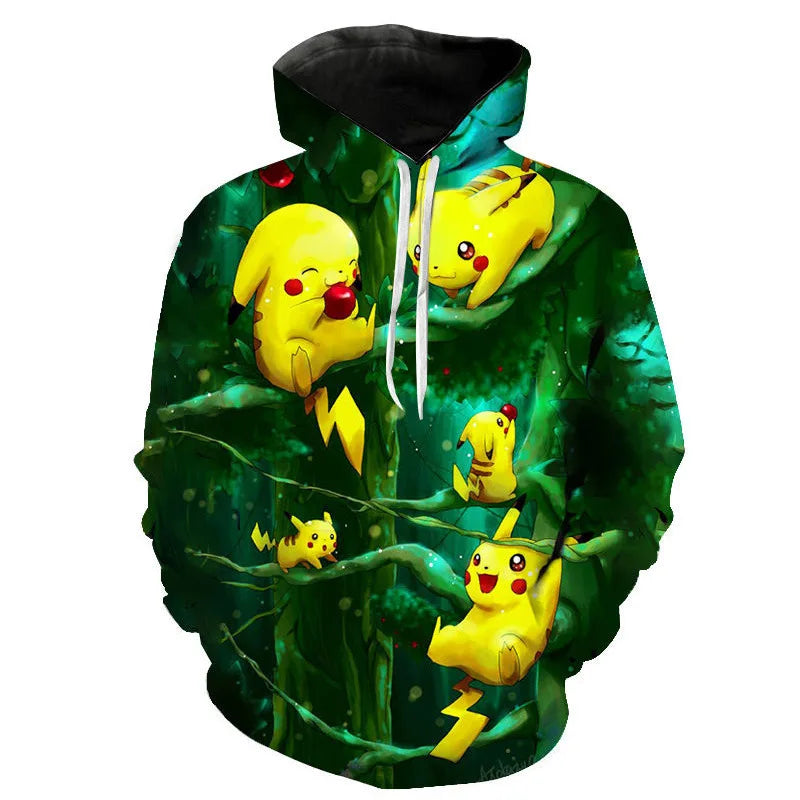 Hoodies Pokémon Unisexes Colorés avec Motifs Variés