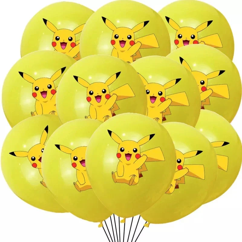 Ballons Colorés Pokémon pour Anniversaire (12 ou 24 pièces)