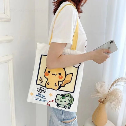 Sac en toile Pokémon : Pikachu, Enton, Schiggy