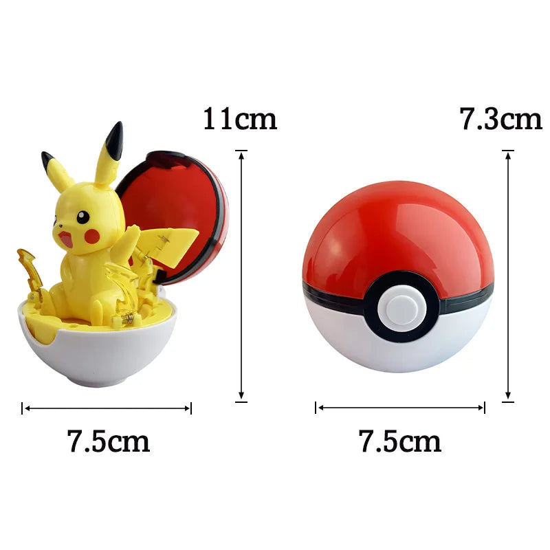 Set de Pokéballs avec Figurines Émblématiques Pokémon