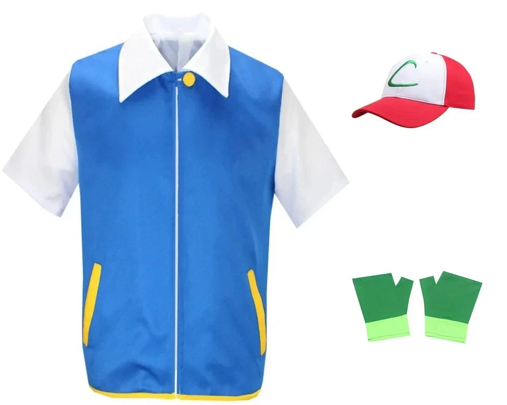 Costume complet Ash Ketchum pour cosplay et événements Pokémon