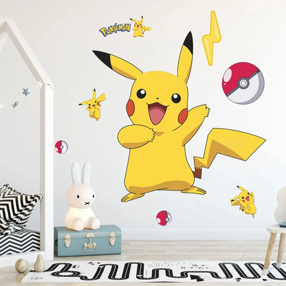 Sticker Mural Pikachu - Décoration Créative pour Fans de Pokémon