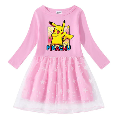 Robe Princesse Pikachu Élégante pour Enfants