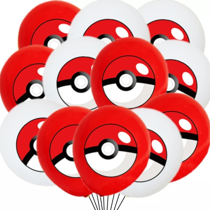 Ballons Colorés Pokémon pour Anniversaire (12 ou 24 pièces)