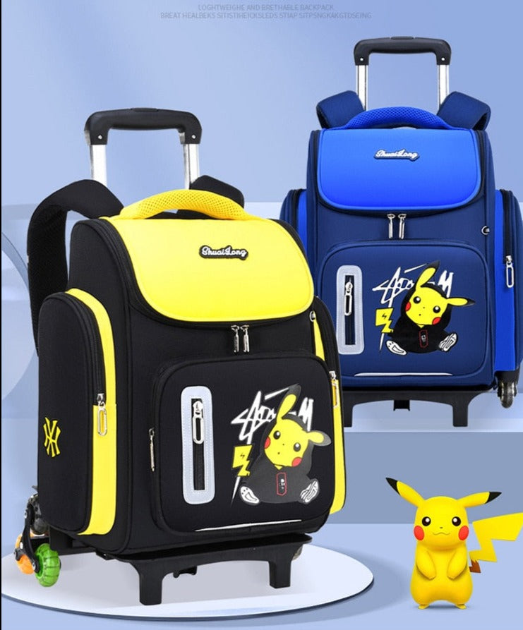 Rucksack-Trolley Pokémon 2 en 1 avec Pikachu – Style et Praticité !