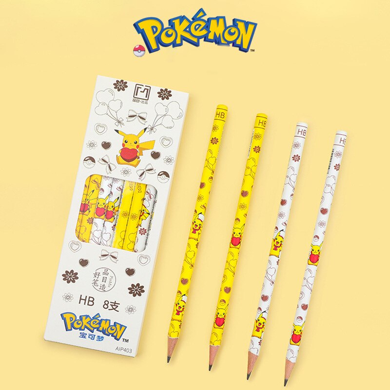 Set de 8 Crayons Pikachu - Magie Pokémon pour Écoliers