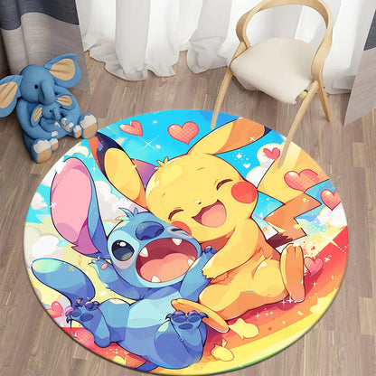 Tapis Rond Pikachu - Électricité et Confort pour Fans de Pokémon