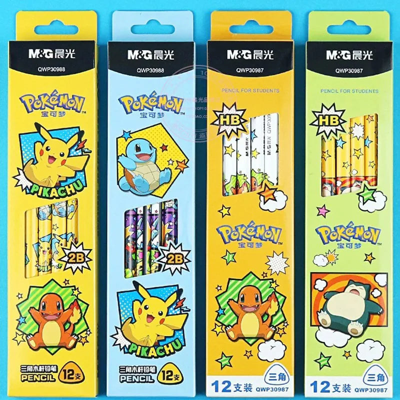 Set de 12 Crayons Pikachu pour Écrire avec Magie