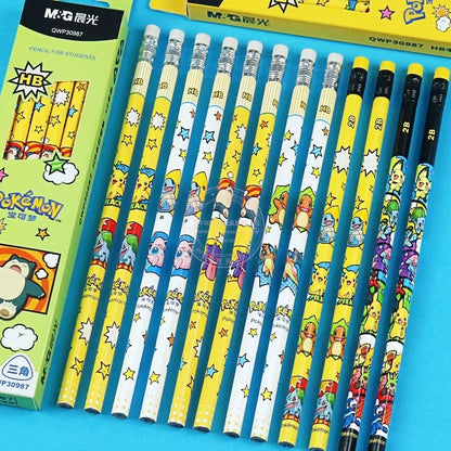 Set de 12 Crayons Pikachu pour Écrire avec Magie